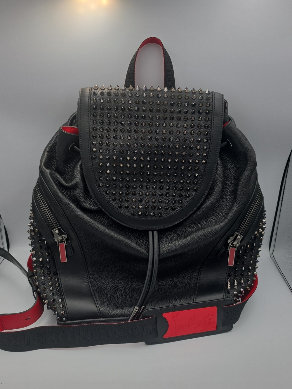 Christian Louboutin Multicolor Spiked Explorafunk 2-Way Backpack (NWOT)COA🖤